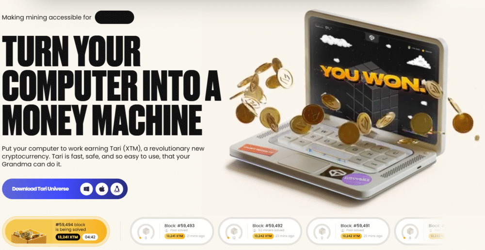 Tari Mining: The Easiest and Most Beautiful Crypto Experience